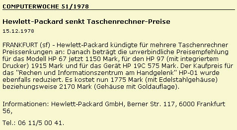 HP-01 Computerwoche German