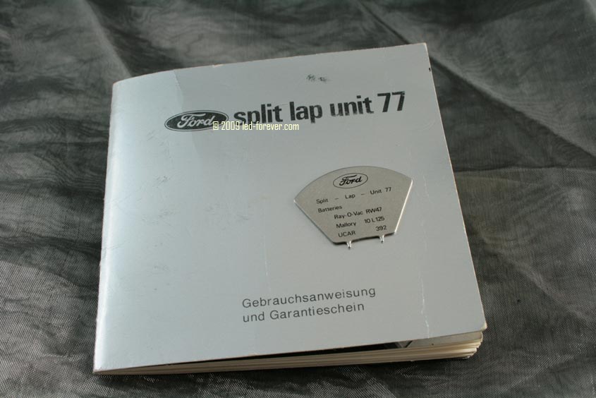 Ford Spilt Lap Unit 77 manual
